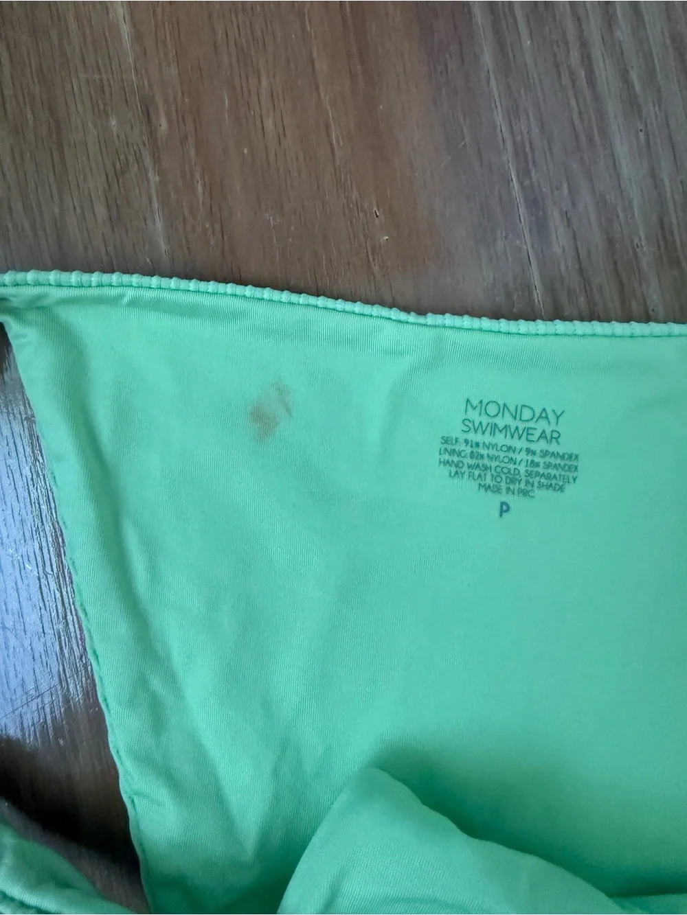 Monday Swimwear Ribbed Barbados Bikini Bottom - Lime